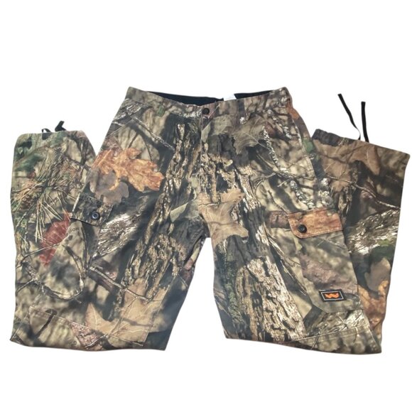 Walls Size L Camo Cargo Pants Hunting Outdoor Wear Adjustable Ankle Woodland - Picture 3 of 7